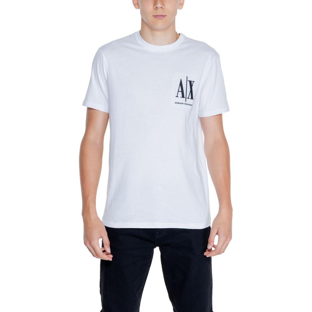 Armani Exchange Black And White Cotton T-Shirt Armani Exchange