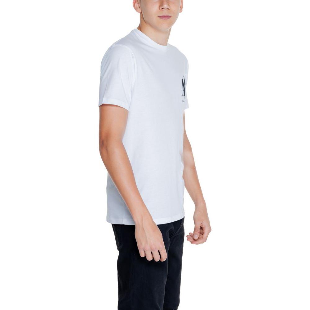 Armani Exchange Black And White Cotton T-Shirt Armani Exchange