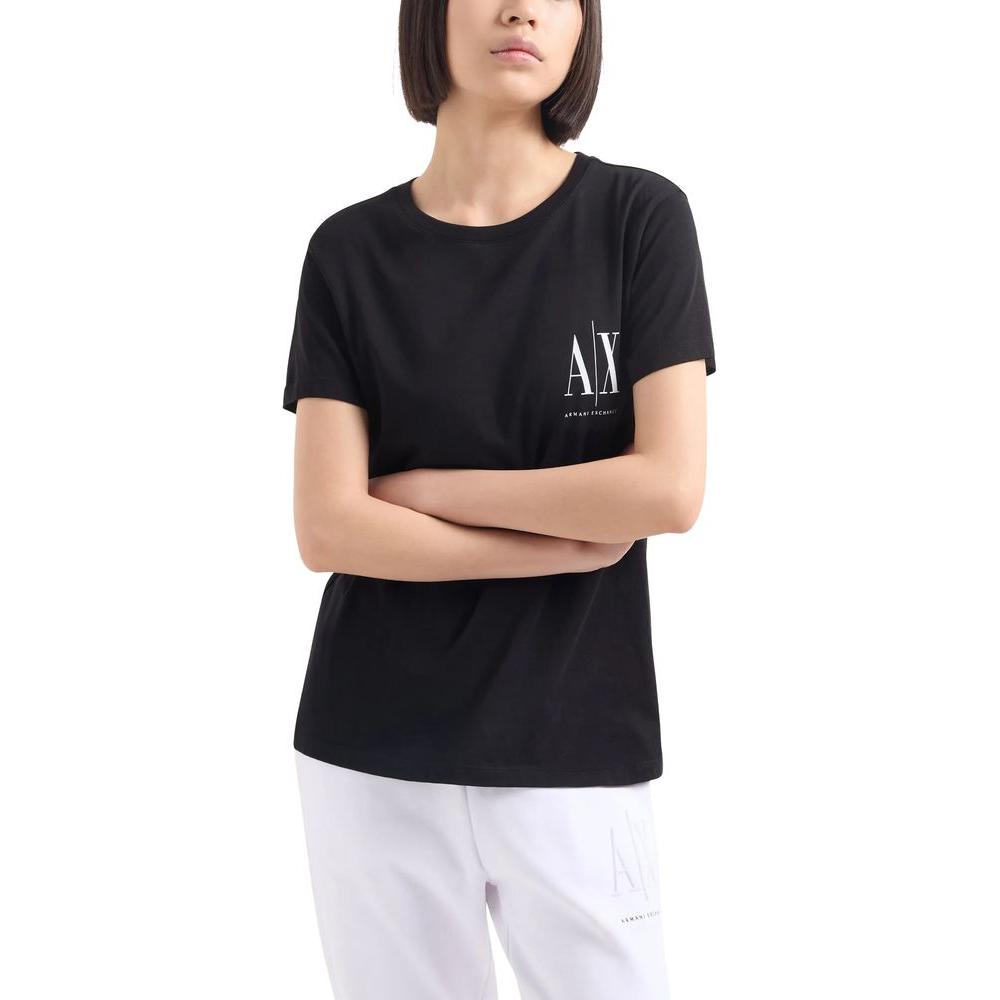 Armani Exchange Black Cotton Tops & T-Shirt Armani Exchange