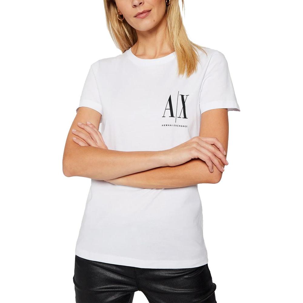 Armani Exchange White Cotton Tops & T-Shirt Armani Exchange