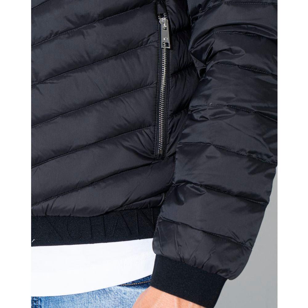 Armani Exchange Black Polyester Jacket Armani Exchange