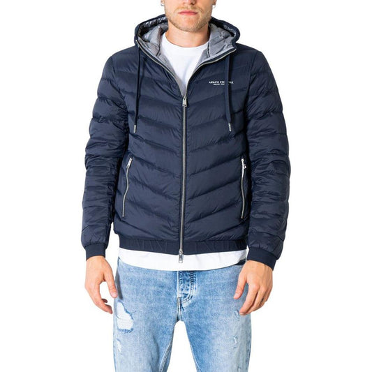 Armani Exchange Blue Polyester Jacket Armani Exchange