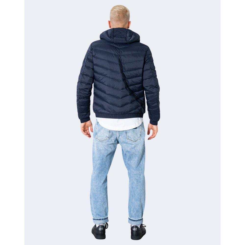 Armani Exchange Blue Polyester Jacket Armani Exchange