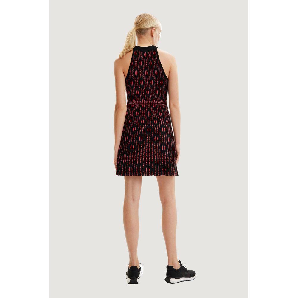 Desigual Red Viscose Dress Desigual