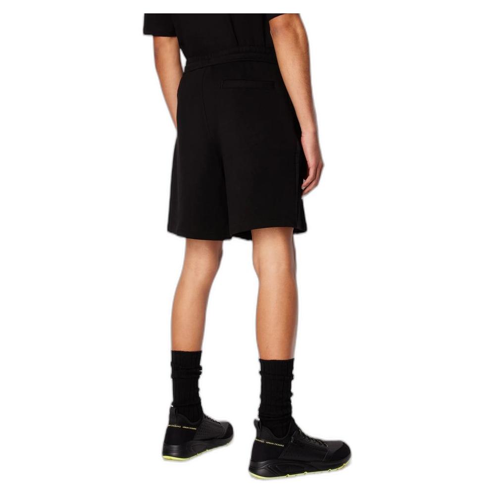 Armani Exchange Black Cotton Short Armani Exchange