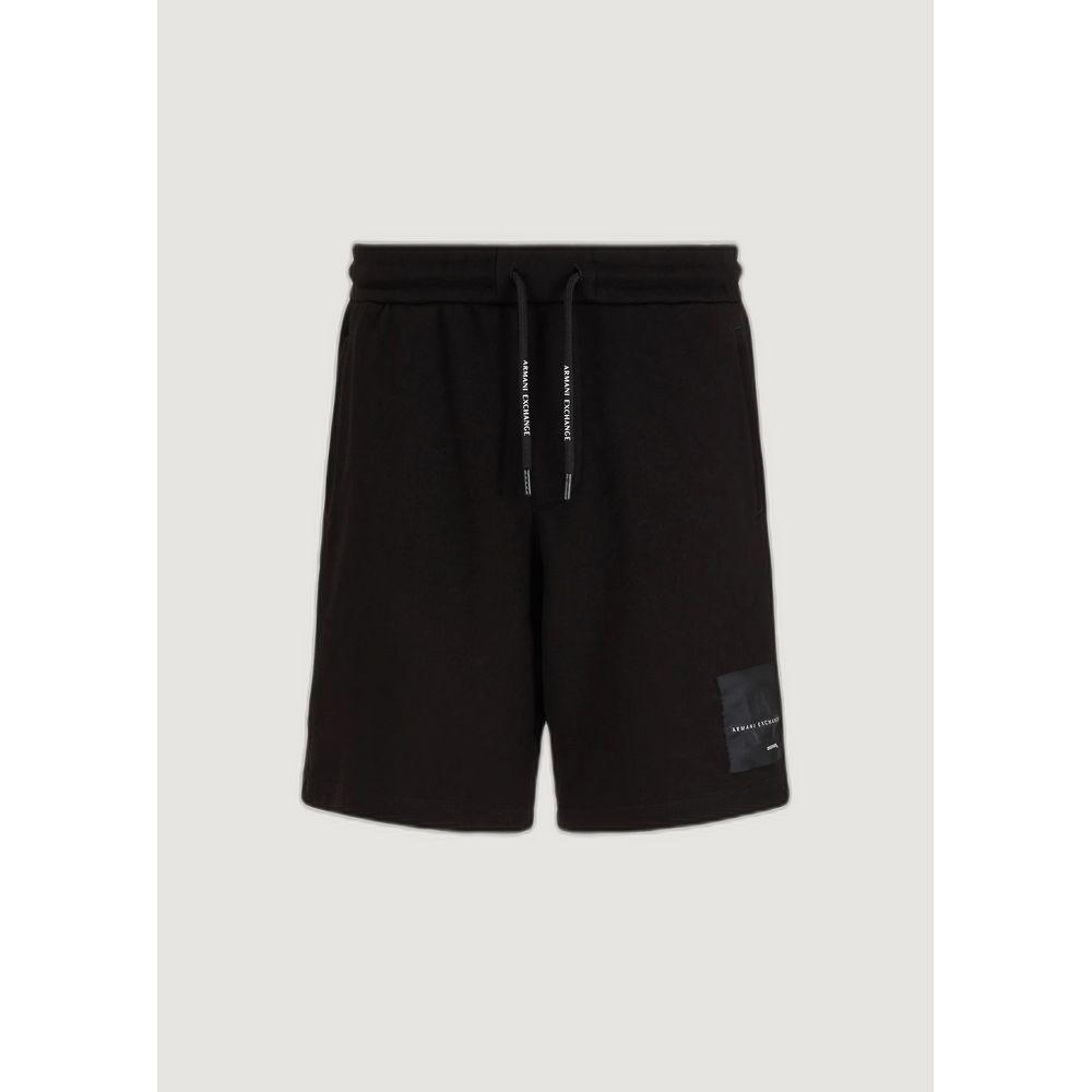 Armani Exchange Black Cotton Short Armani Exchange