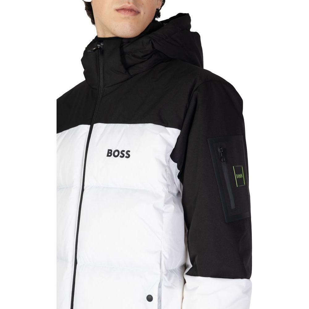 Hugo Boss White Recycled Polyester Jacket Hugo Boss