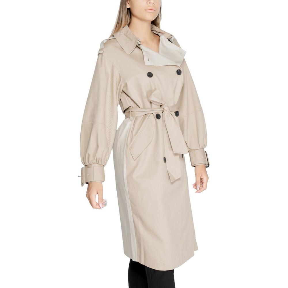 Desigual Beige Cotton Jackets & Coat Desigual