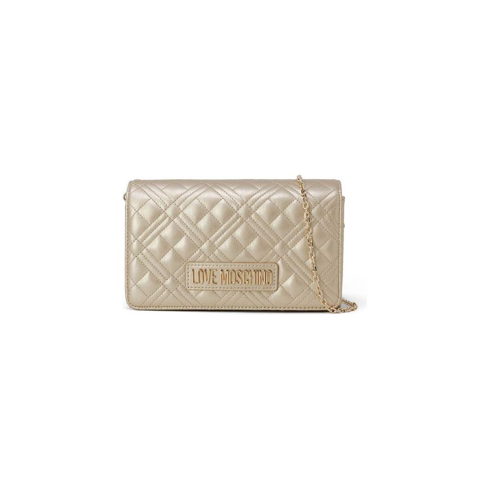 Love Moschino Gold Polyethylene Handbag Love Moschino