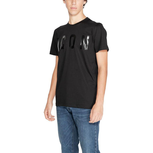 Icon Black Cotton T-Shirt Icon