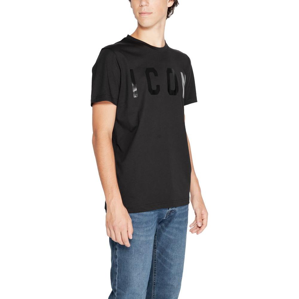 Icon Black Cotton T-Shirt Icon