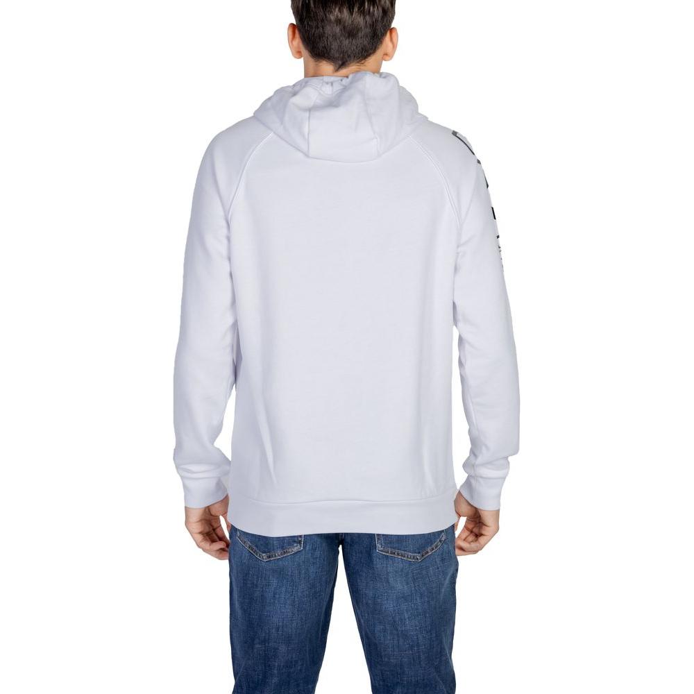 EA7 Emporio Armani White Cotton Sweater EA7 Emporio Armani