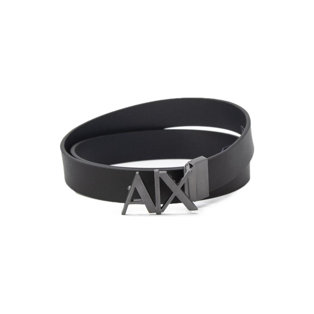 Armani Exchange Black Leather Belt Armani Exchange