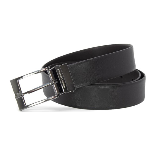 Armani Exchange Black Leather Belt Armani Exchange