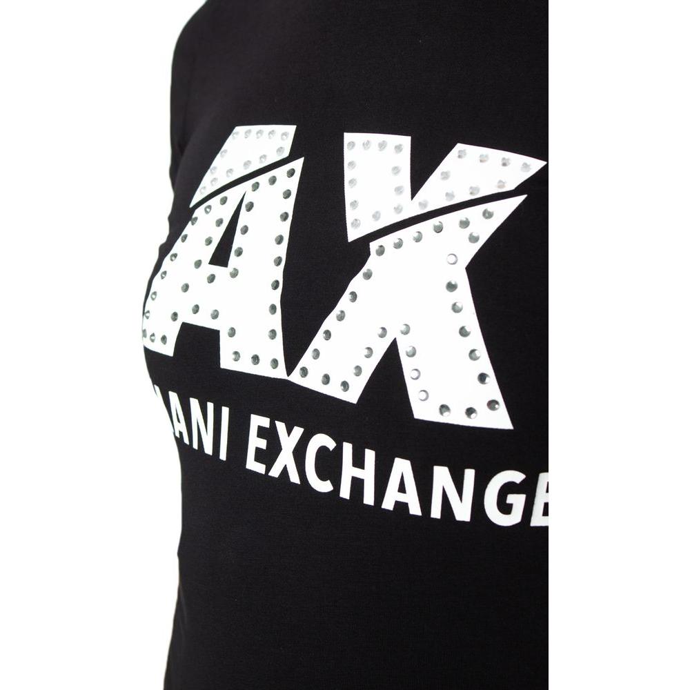 Armani Exchange Black Cotton Tops & T-Shirt Armani Exchange