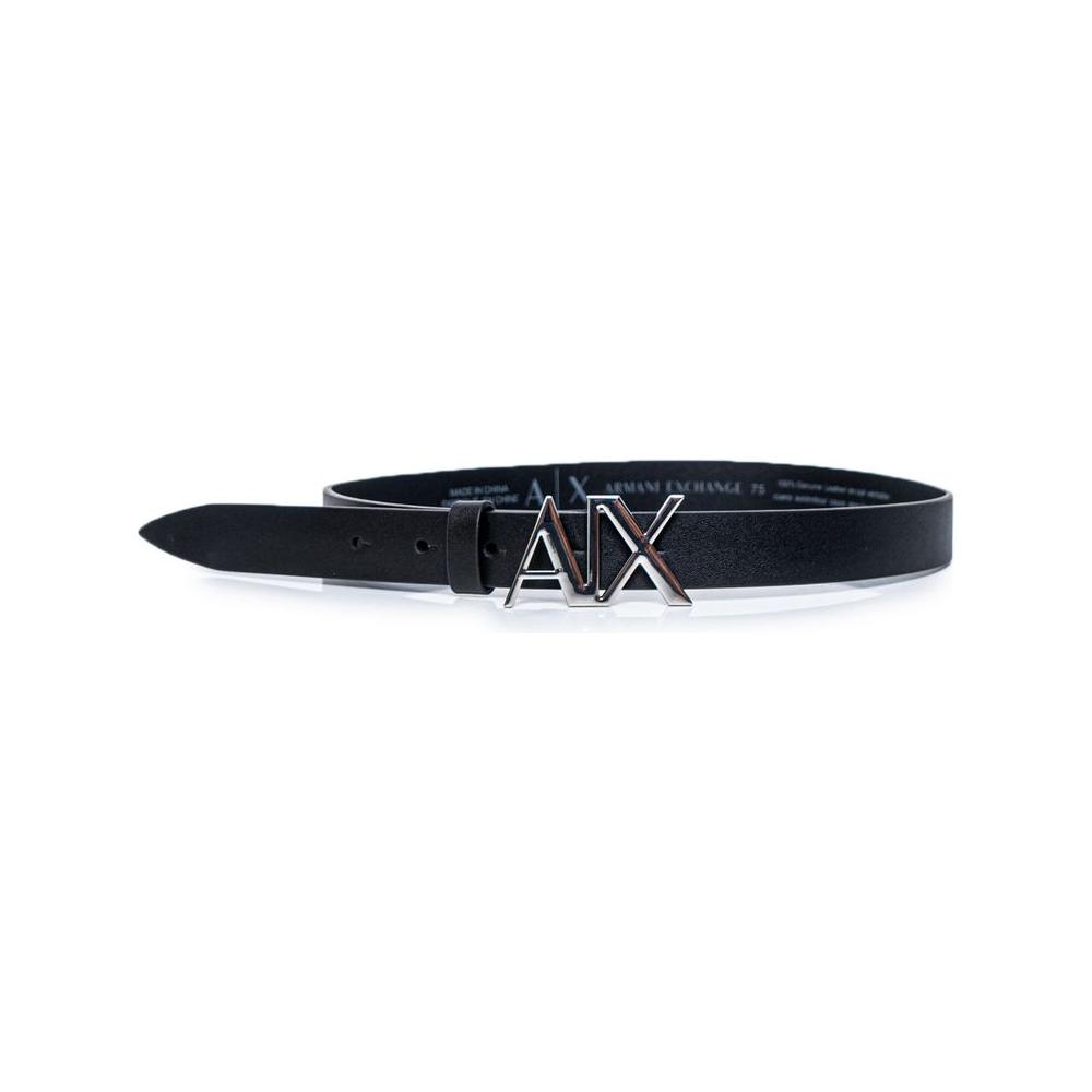 Armani Exchange Black Leather Belt Armani Exchange