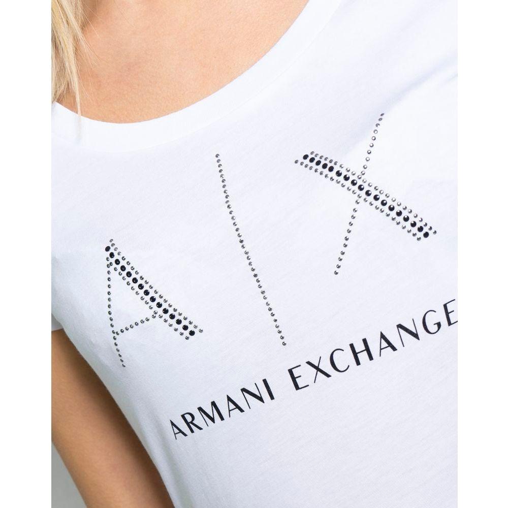 Armani Exchange White Cotton Tops & T-Shirt Armani Exchange