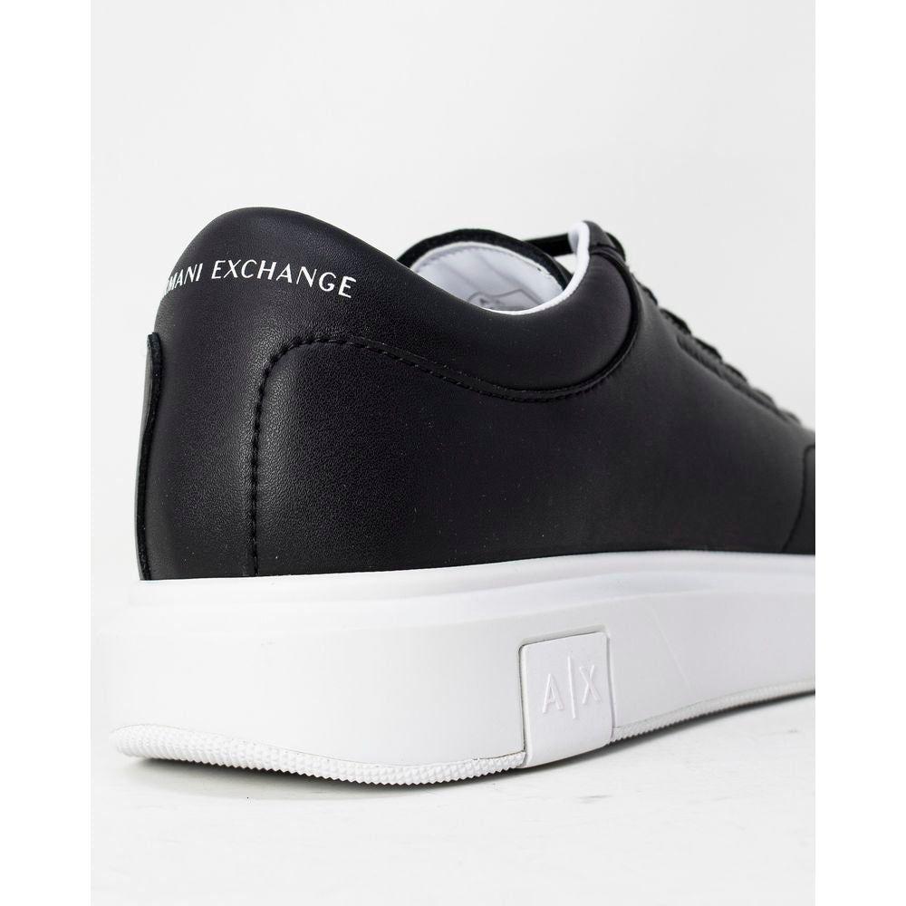 Armani Exchange Black Leather Sneaker Armani Exchange