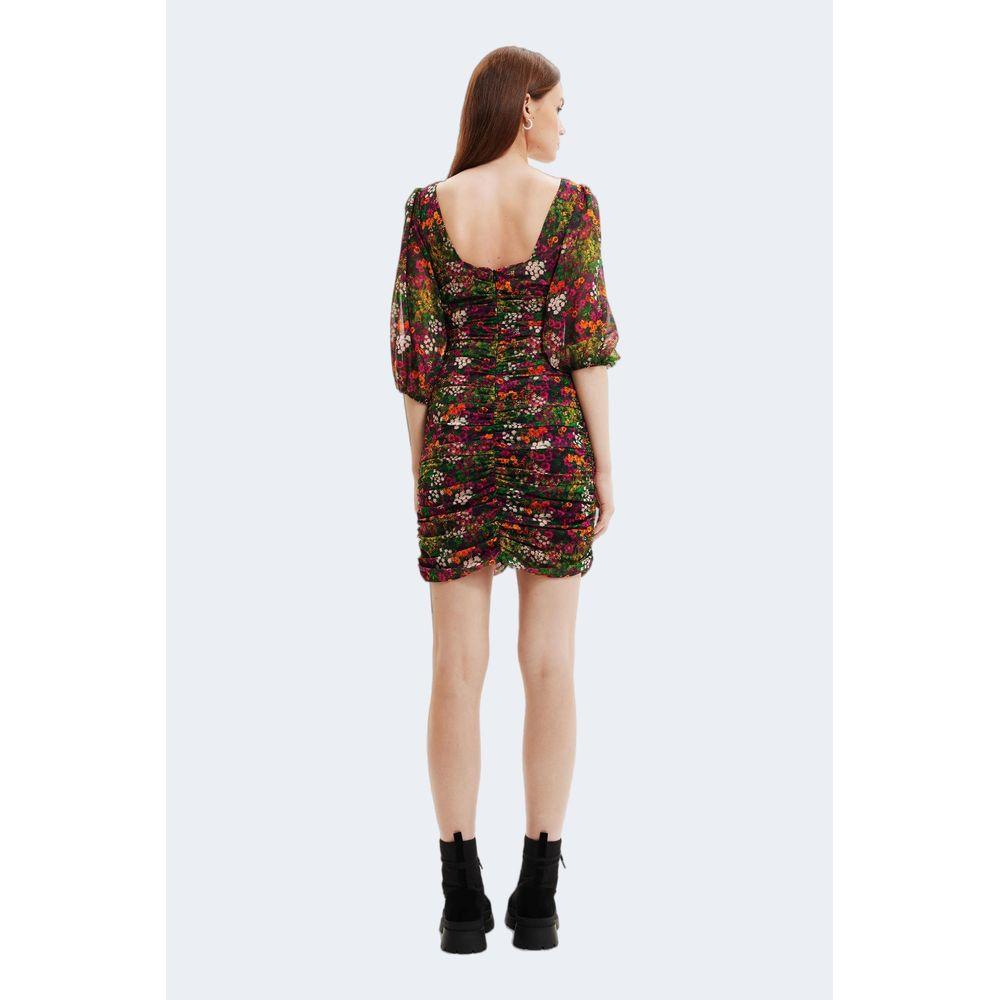 Desigual Green Polyester Dress Desigual