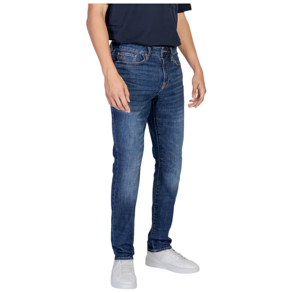 Armani Exchange Blue Cotton Jeans & Pant Armani Exchange