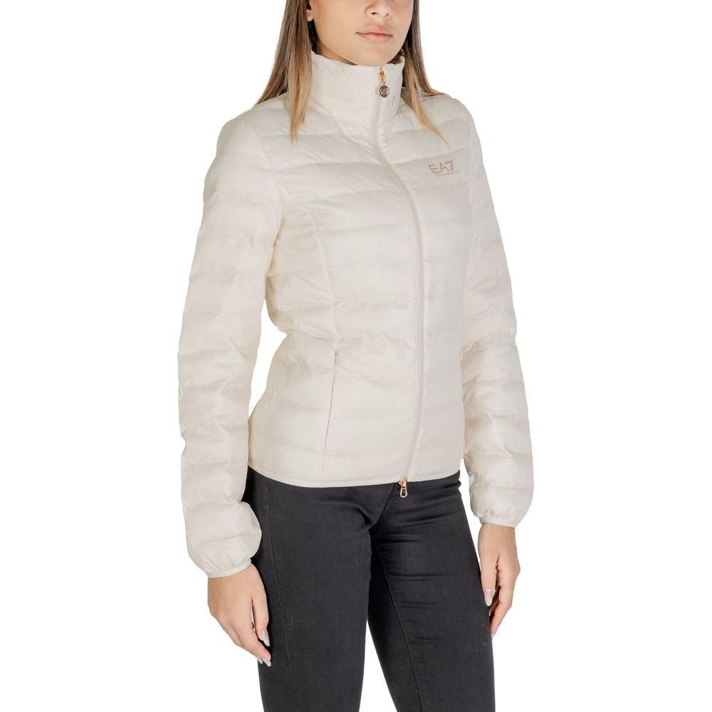 EA7 Emporio Armani Cream Polyamide Jackets & Coat EA7 Emporio Armani