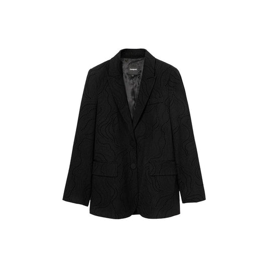 Desigual Black Polyester Suits & Blazer Desigual