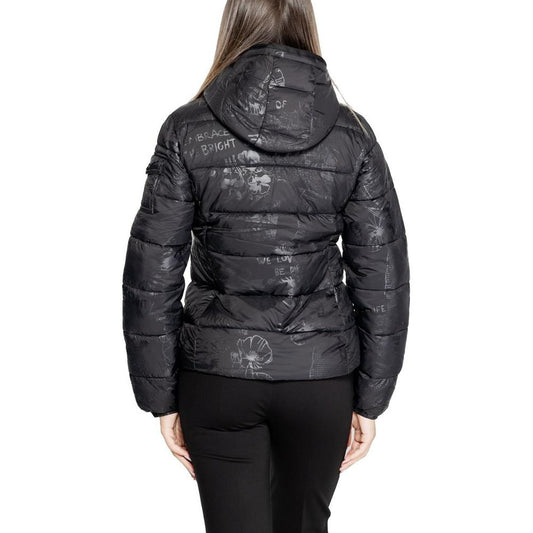 Desigual Black Polyamide Jackets & Coat Desigual