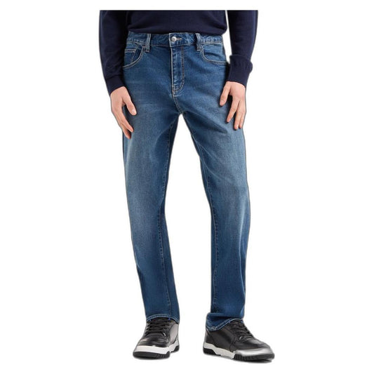 Armani Exchange Blue Cotton Jeans & Pant Armani Exchange