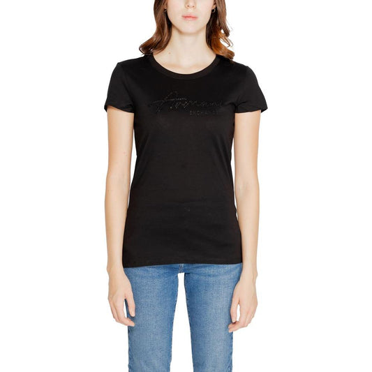 Armani Exchange Black Cotton Tops & T-Shirt Armani Exchange