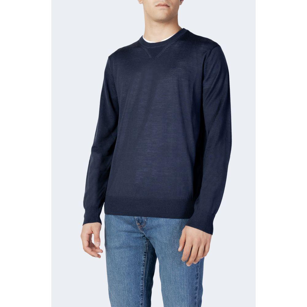 Armani Exchange Blue Wool Sweater Armani Exchange