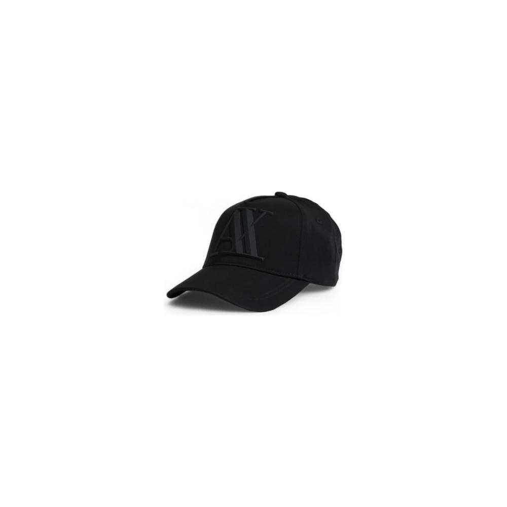 Armani Exchange Black Polyester Hats & Cap Armani Exchange