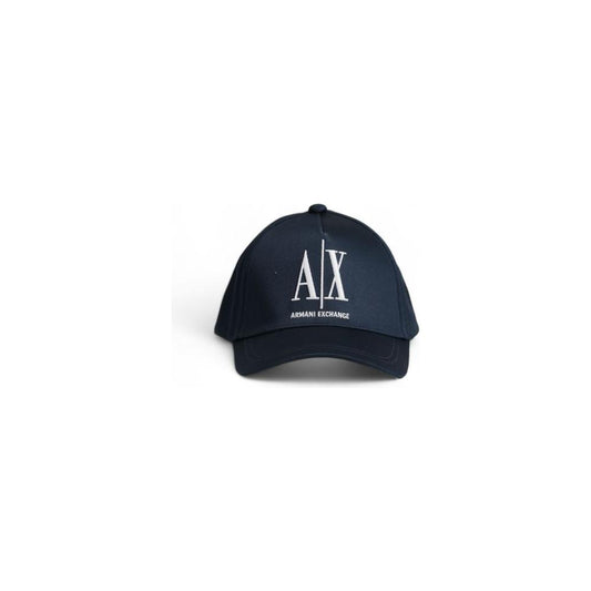 Armani Exchange Blue Cotton Hats & Cap Armani Exchange