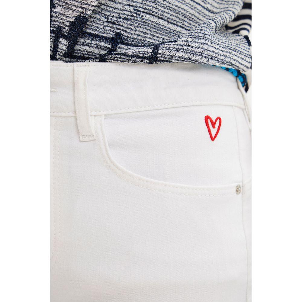 Desigual White Cotton Jeans & Pant Desigual