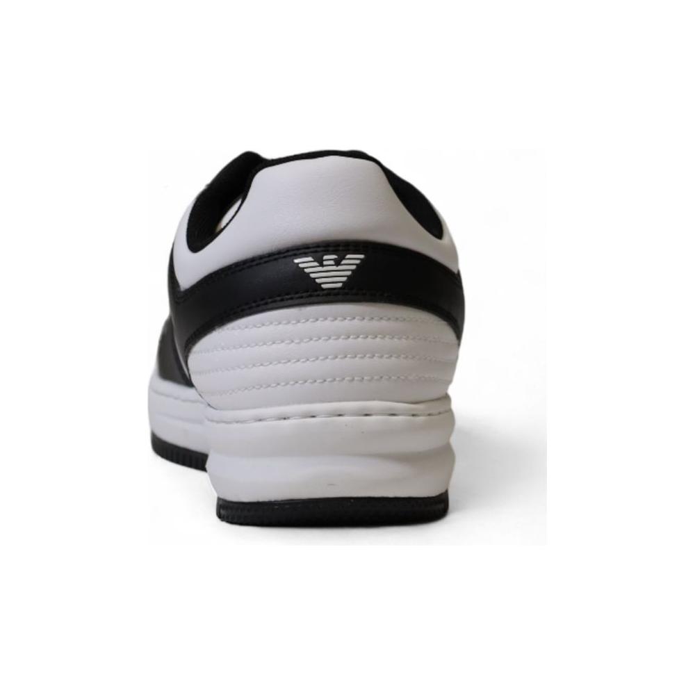 EA7 Emporio Armani Black And White Polyester Sneaker EA7 Emporio Armani