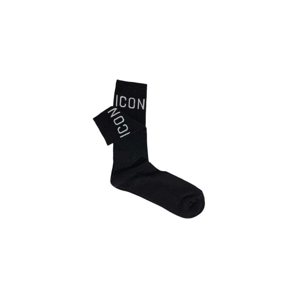 Icon Black Cotton Sock Icon