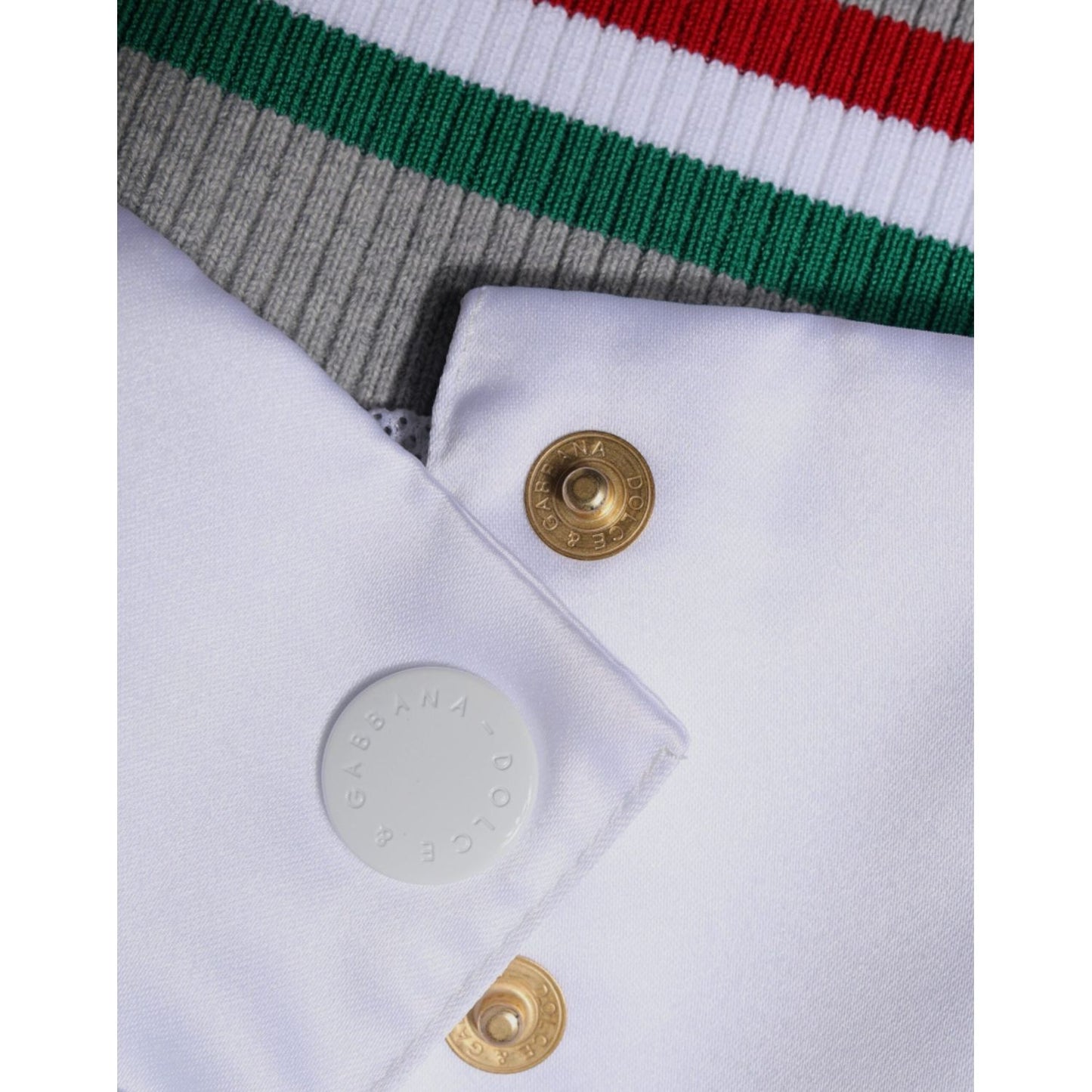 Dolce & Gabbana Multicolor Italia Button Down Bomber Jacket Dolce & Gabbana