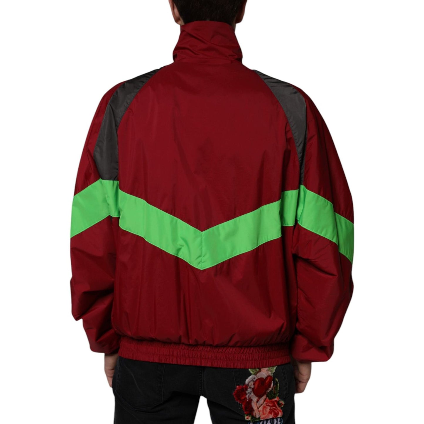 Dolce & Gabbana Multicolor Nylon Full Zip Windbreaker Jacket Dolce & Gabbana