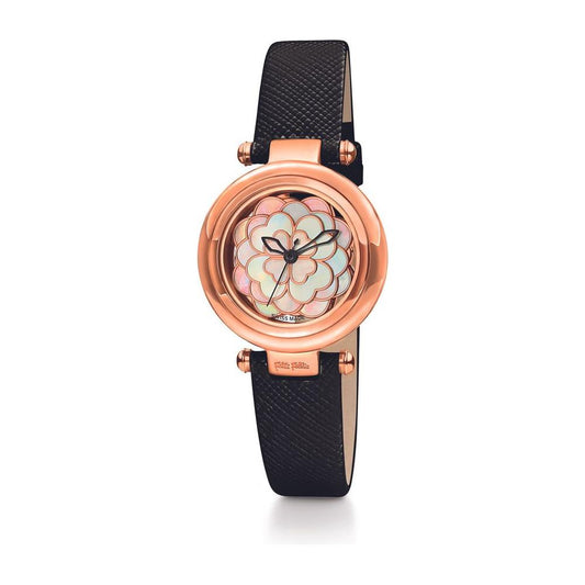 Folli Follie Black Leather Watch Folli Follie