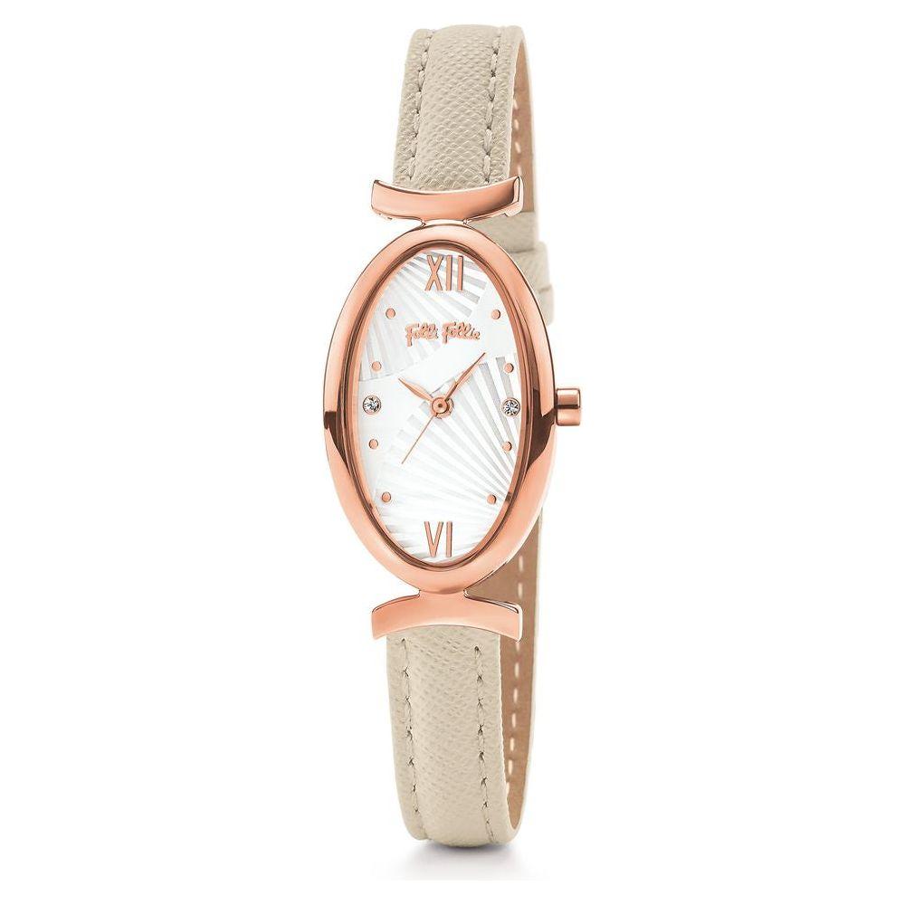 Folli Follie Beige Leather Watch Folli Follie