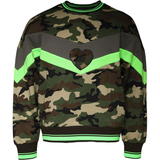 Dolce & Gabbana Multicolor Camouflage Sweatshirt Sweater Dolce & Gabbana