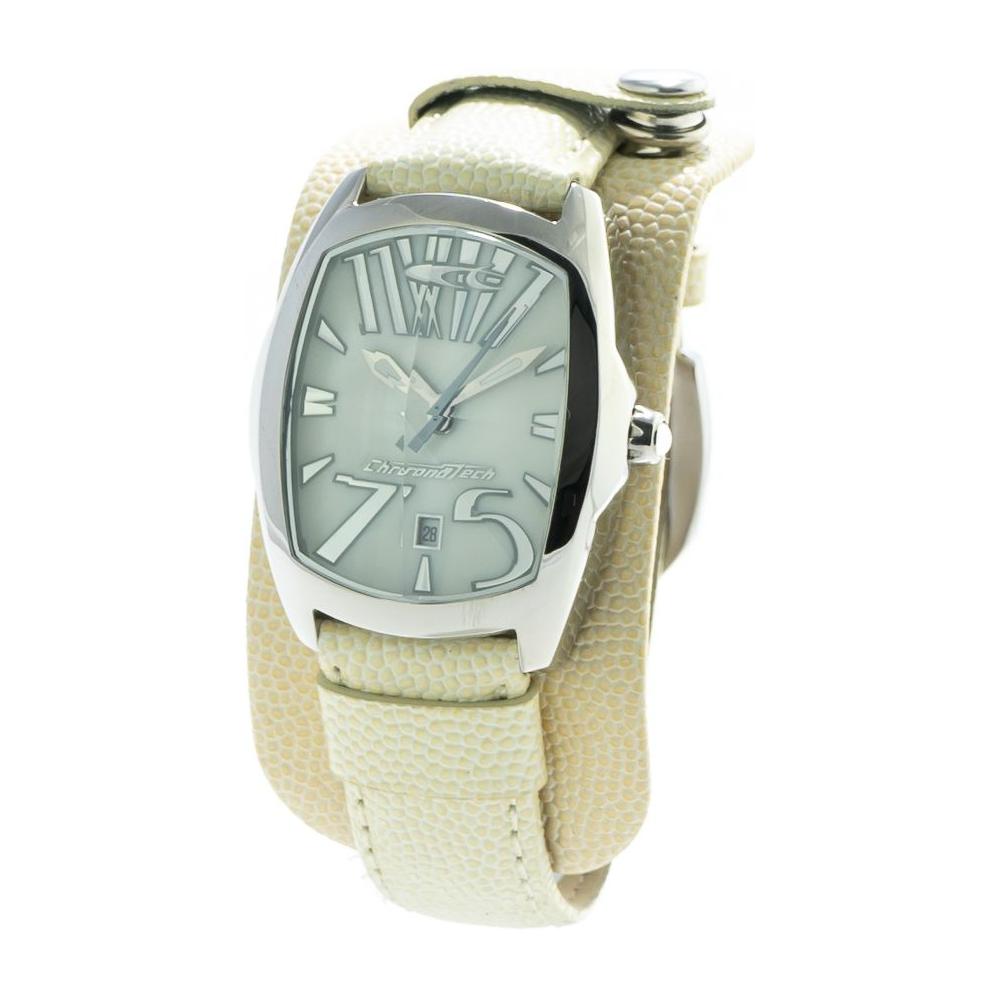 Chronotech Beige Leather Watch Chronotech