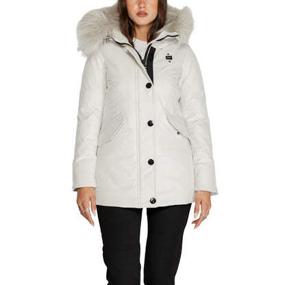 Blauer White Polyester Parka Blauer