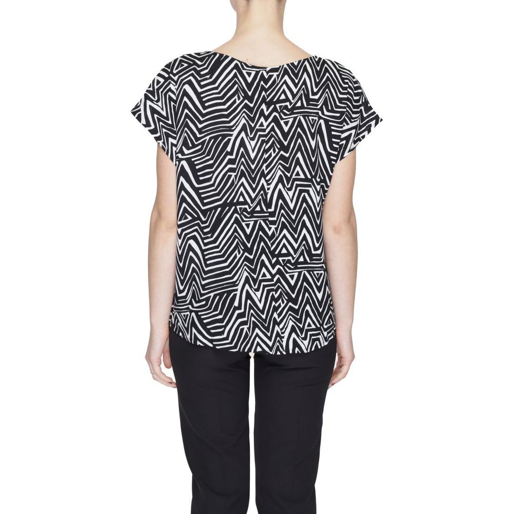 Jacqueline De Yong Black And White Viscose Tops & T-Shirt Jacqueline De Yong