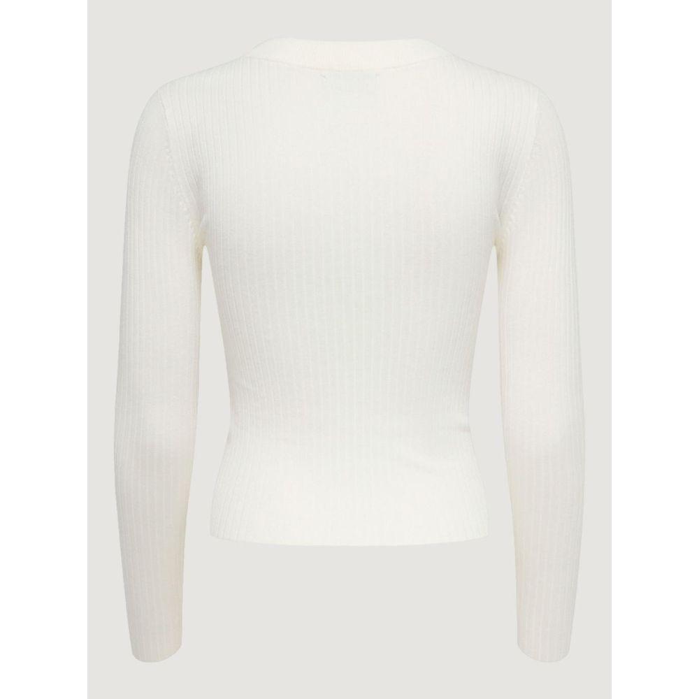 Jacqueline De Yong White Viscose Tops & T-Shirt Jacqueline De Yong