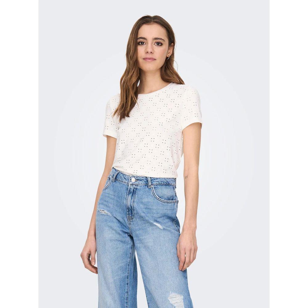 Jacqueline De Yong White Polyester Tops & T-Shirt Jacqueline De Yong