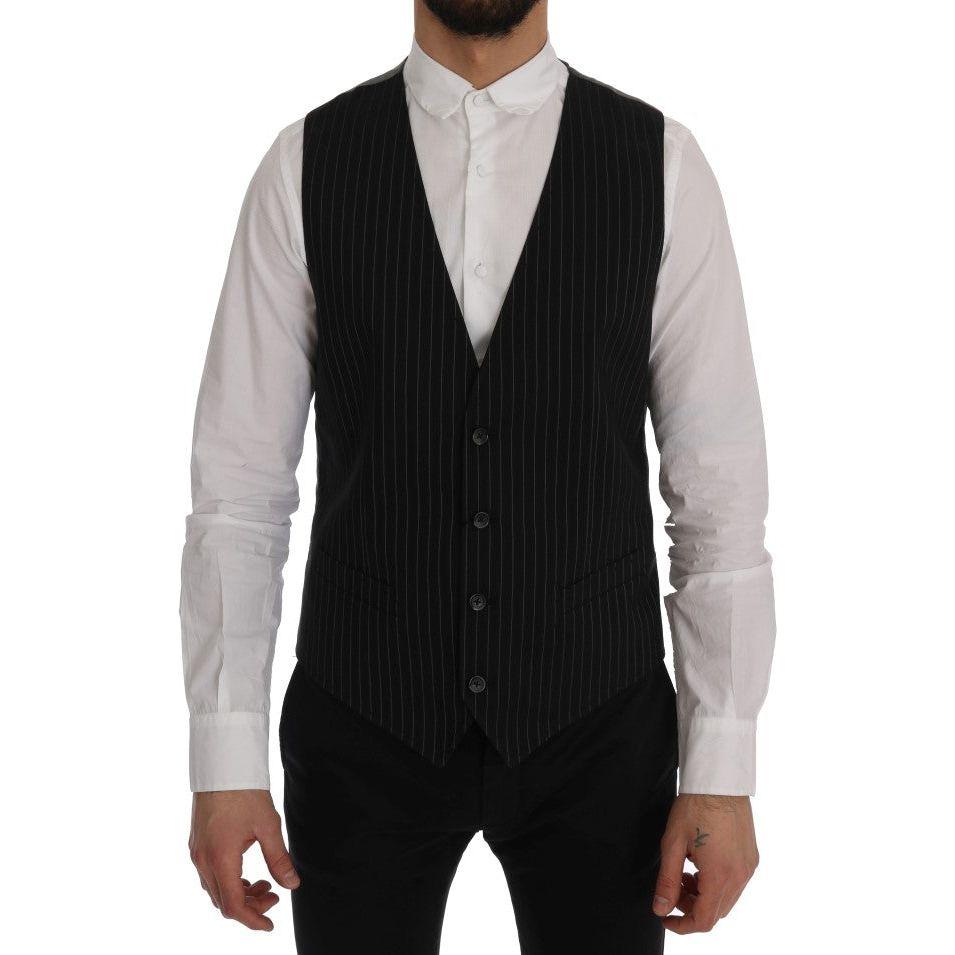 Dolce & Gabbana Sleek Striped Waistcoat Vest Dolce & Gabbana