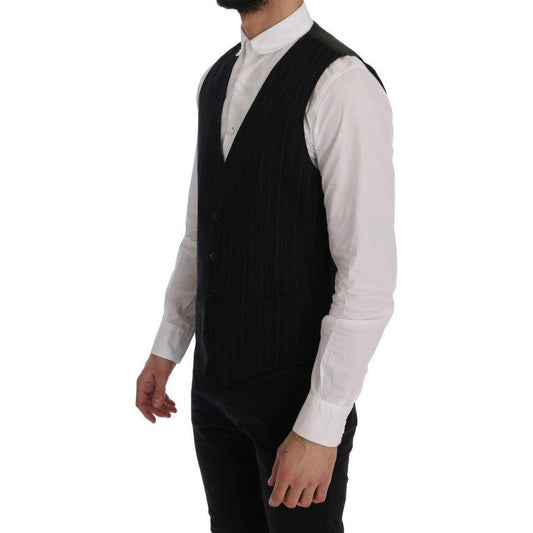 Dolce & Gabbana Elegant Striped Vest Waistcoat Dolce & Gabbana