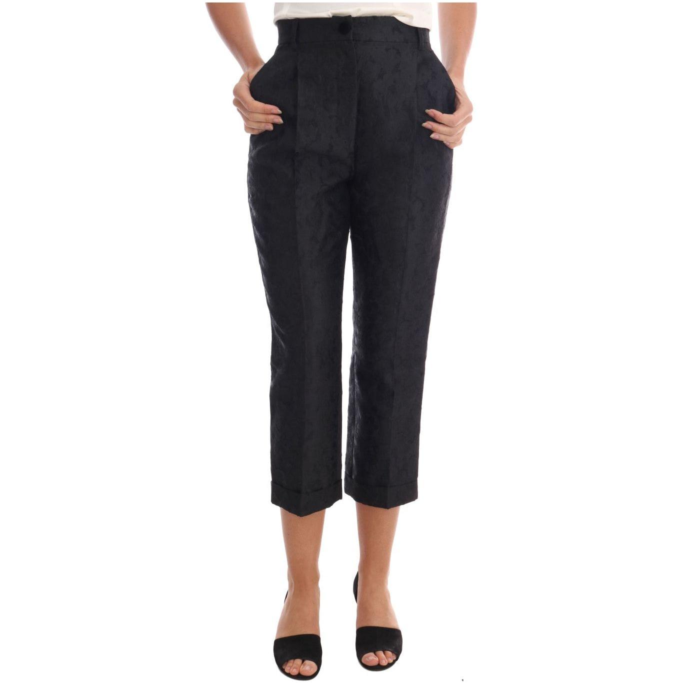 Dolce & Gabbana Elegant High Waist Capri Dress Pants Jeans & Pants Dolce & Gabbana