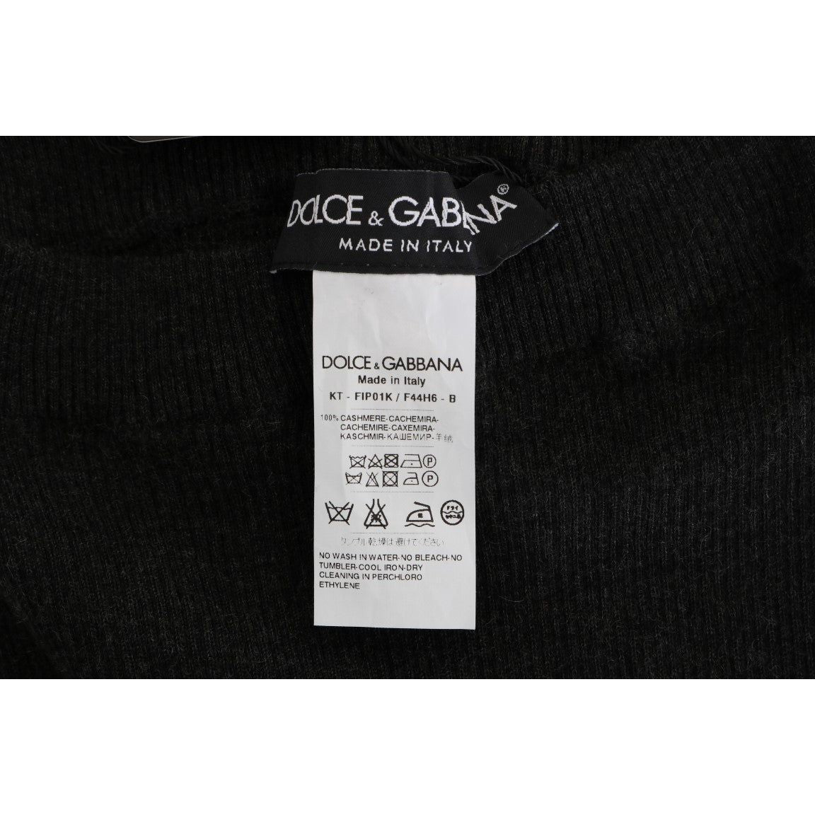 Dolce & Gabbana Elegant Gray Cashmere High Waist Pants Dolce & Gabbana