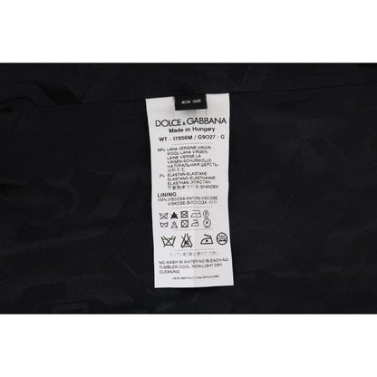 Dolce & Gabbana Gray Wool Stretch Vest Dolce & Gabbana